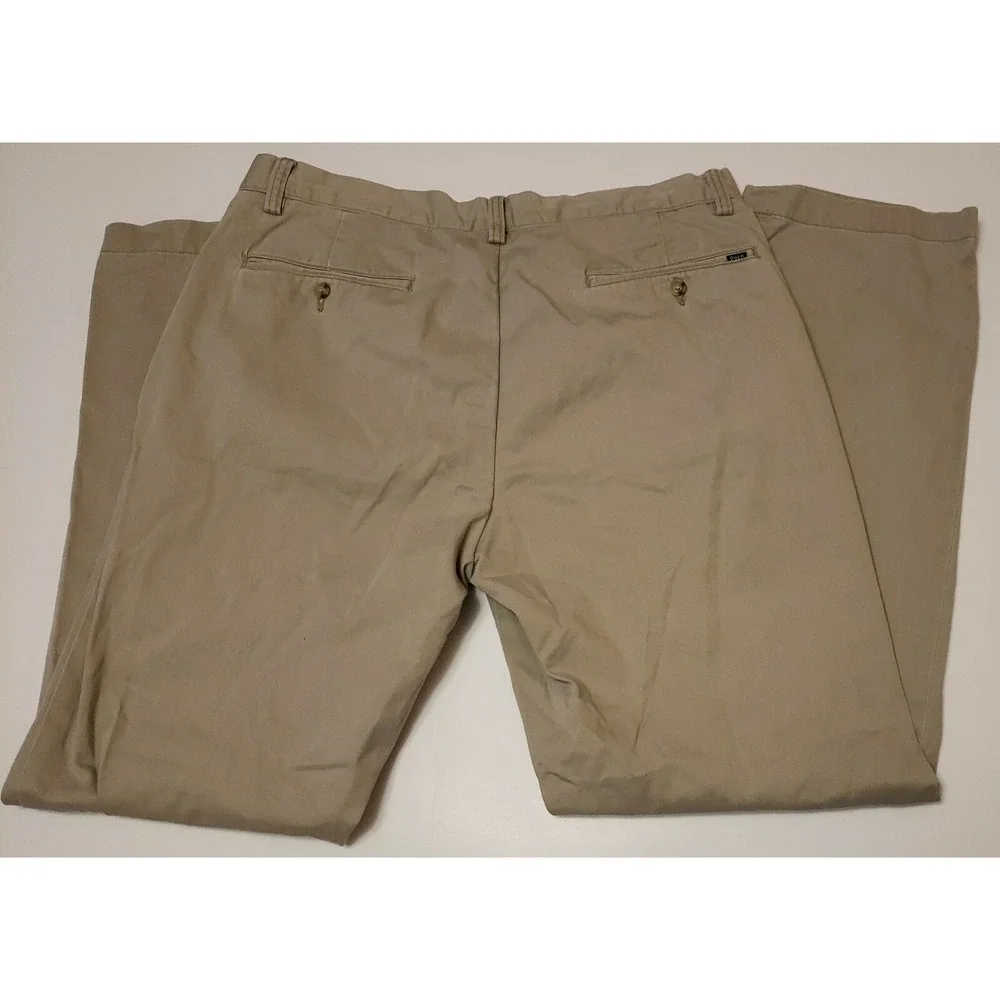 Polo Ralph Lauren Mens Flat Front Khaki Classic Fit Pockets Chino Pants Sz 35/32